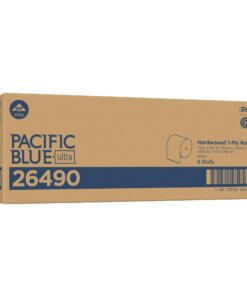 Pacific Blue Ultra High-Capacity Recycled Paper Towel Rolls - 7.87" x 1150 ft - White - Paper - Flexible, Cleaning - 6 Rolls Per Container - 6 / Carton
