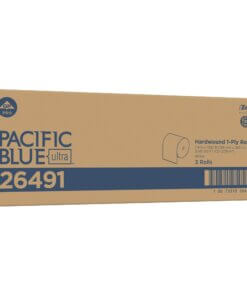 Pacific Blue Ultra High-Capacity Recycled Paper Towel Rolls - 7.87" x 1150 ft - White - Flexible - 3 Rolls Per Carton - 3 / Carton