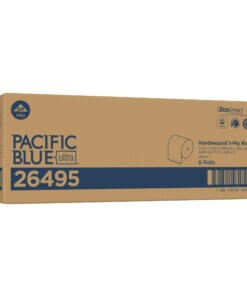 Pacific Blue Ultra High-Capacity Recycled Paper Towel Rolls - 7.87" x 1150 ft - Brown - Paper - Flexible, Chlorine-free - 6 Rolls Per Container - 6 / Carton