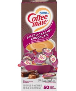 Coffee mate Salted Caramel Chocolate Creamer Single Serve Tubs - Salted Caramel Chocolate Flavor Mini Cup - 50/Box - 50 Serving