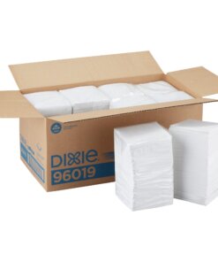 Dixie 1/4-Fold Beverage Napkin - 1 Ply - 9.50" x 9.50" - White - Paper - Soft, Absorbent - For Beverage, Restaurant - 500 Per Pack - 8 / Carton