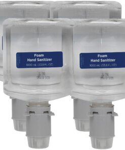 Pacific Blue Ultra Hand Sanitizer Foam Refill - 33.8 fl oz (1000 mL) - Squeeze Bottle Dispenser - Kill Germs - Hand, Skin - Clear - Dye-free, Fragrance-free, Food-safe - 4 / Carton