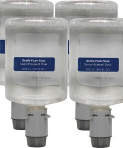 Pacific Blue Ultra Gentle Foam Soap Manual Dispenser Refills - 40.6 fl oz (1200 mL) - Squeeze Bottle Dispenser - Dirt Remover, Bacteria Remover - Skin - Clear - Dye-free, Rich Lather, Bio-based, VOC-free, pH Balanced, Fragrance-free - 4 / Carton