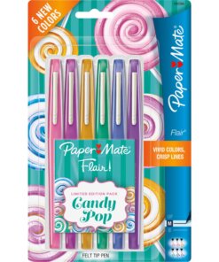 Paper Mate Flair Candy Pop Limited Edition Felt Tip Pen - Medium Pen Point - Assorted - Felt Tip - 6 / Pack