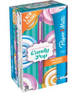 Paper Mate Flair Candy Pop Limited Edition Felt Tip Pen - Medium Pen Point - Assorted - Felt Tip - 36 / Box