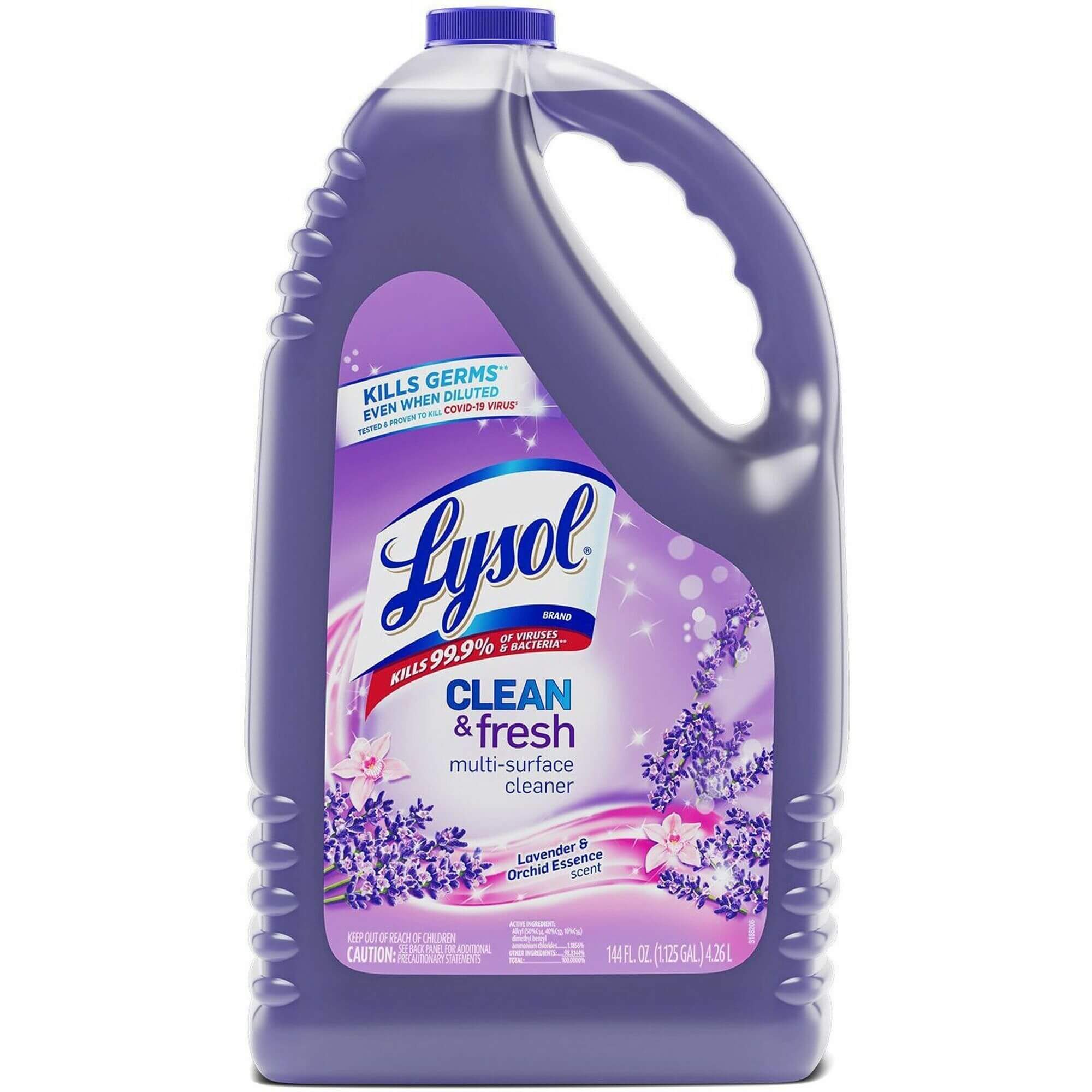Lysol Clean/Fresh Lavender Cleaner - Liquid - 144 fl oz (4.5 quart) - Clean & Fresh Lavender Orchid Scent - 1 Each - Purple