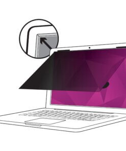 3M High Clarity Privacy Filter Black, Glossy - For 15.6" Widescreen LCD Notebook - 16:9 - Scratch Resistant, Dust Resistant