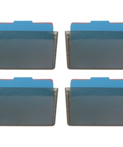 Officemate Mountable Wall File - 7" Height x 13" Width x 4.1" Depth - Smoke - Plastic - 4 / Carton