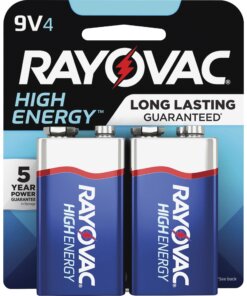 Rayovac High-Energy Alkaline 9-Volt Batteries - For Multipurpose - 9V - 9 V DC - 4 / Pack