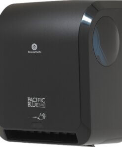 Pacific Blue Ultra Automated High-Capacity Paper Towel Dispenser - 16" Height x 12.9" Width x 8.9" Depth - Black - Automatic, Durable, Heavy Duty - 1 Each