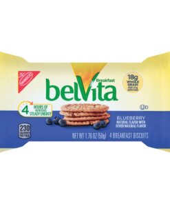 belVita Breakfast Biscuits - Individually Wrapped, Hydrogenated Oil-free, Sweetener-free - Blueberry - 1.76 oz - 8 / Box