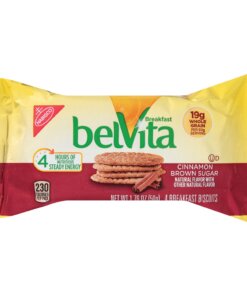 belVita Breakfast Biscuits - Individually Wrapped, Hydrogenated Oil-free, No Artificial Flavor, Sweetener-free - Brown Sugar - 1.76 oz - 8 / Box