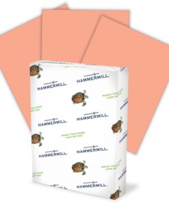 Hammermill Colors Recycled Copy Paper - Salmon - Letter - 8 1/2" x 11" - 20 lb Basis Weight - Smooth - 5000 / Carton - FSC - Jam-free, Archival-safe, Acid-free