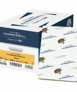 Hammermill Colors Recycled Copy Paper - Gold - Letter - 8 1/2" x 11" - 20 lb Basis Weight - Smooth - 5000 / Carton - FSC - Jam-free, Archival-safe, Acid-free