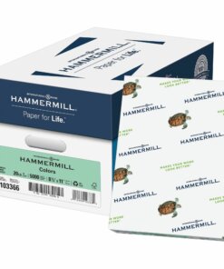 Hammermill Colors Recycled Copy Paper - Green - Letter - 8 1/2" x 11" - 20 lb Basis Weight - Smooth - 5000 / Carton - FSC - Jam-free, Archival-safe, Acid-free