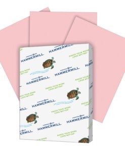 Hammermill Colors Recycled Copy Paper - Pink - Letter - 8 1/2" x 11" - 20 lb Basis Weight - Smooth - 5000 / Carton - FSC - Jam-free, Archival-safe, Acid-free
