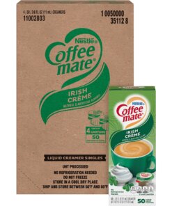Coffee mate Irish Creme Gluten-Free Liquid Creamer - Single-Serve Tubs - Irish Cream Flavor - 0.38 fl oz (11 mL) - 4/Carton - 50 Per Box - 200 Serving