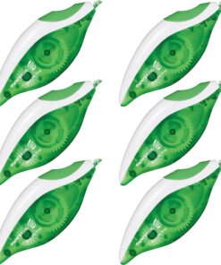 Paper Mate Dryline Grip Correction Tape - 0.20" Width x 27.90 ft Length - 1 Line(s) - White Tape - Ergonomic White Dispenser - Tear Resistant, Comfortable Grip, Disposable - 6 / Box - White