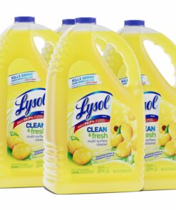 Lysol Clean/Fresh Lemon Cleaner - Liquid - 144 fl oz (4.5 quart) - Clean & Fresh Lemon Scent - 4 / Carton - Yellow