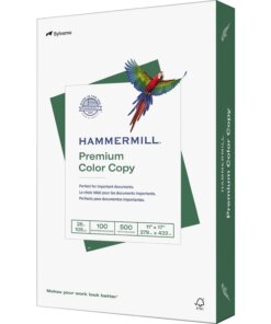 Hammermill Premium Color Copy Paper - White - 100 Brightness - Ledger/Tabloid - 11" x 17" - 28 lb Basis Weight - 500 / Ream - FSC