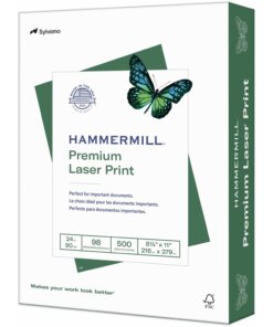 Hammermill Premium Paper for Copy - White - 98 Brightness - Letter - 8 1/2" x 11" - 24 lb Basis Weight - Ultra Smooth - 500 / Ream - FSC