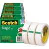 Scotch Magic Tape - 72 yd Length x 1" Width - 3" Core - 12 / Bundle - Matte Clear