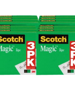 Scotch 1/2"W Magic Tape - 36 yd Length x 0.50" Width - 1" Core - 12 / Bundle - Matte Clear