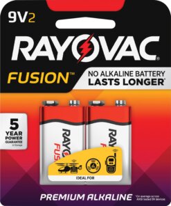 Rayovac Fusion Advanced Alkaline 9V Batteries - For Multipurpose - 9 V DC - 2 / Pack