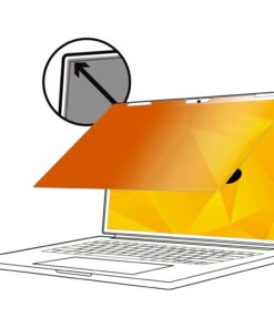 3M Gold Privacy Filter Gold, Glossy - For 14" Widescreen LCD Notebook - 16:9 - Scratch Resistant, Dust Resistant
