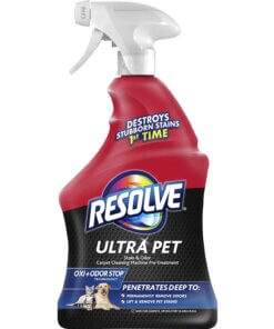 Resolve Ultra Stain/Odor Remover - For Cat, Dog - Recommended for Stain Removal, Odor Removal, Urine Stain, Feces, Urine Smell, Vomit, Red Wine, Juice, Residue, Food Stain - Fresh Scent - 1 quart - 1