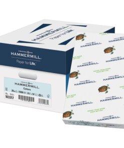 Hammermill Colors Recycled Copy Paper - Blue - Legal - 8 1/2" x 14" - 20 lb Basis Weight - 5000 / Carton - FSC - Jam-free