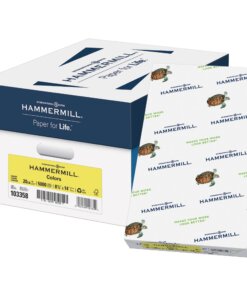 Hammermill Colors Recycled Copy Paper - Canary - Legal - 8 1/2" x 14" - 20 lb Basis Weight - 5000 / Carton - FSC - Jam-free