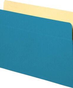 Business Source Letter Recycled File Pocket - 8 1/2" x 11" - 3 1/2" Expansion - Blue - 10% Recycled - 1 Each