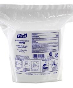 PURELL&reg; Hand Sanitizing Wipes Dispenser Refill - White - Durable, Textured, Lint-free - For Hand, Face - 1700 Per Pack - 2 / Carton