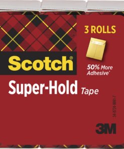 Scotch Super-Hold Tape - 27.78 yd Length x 0.75" Width - 3 / Pack - Clear