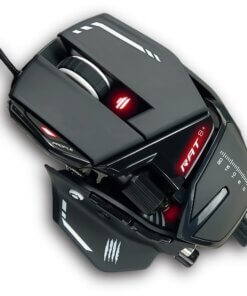 Mad Catz The Authentic R.A.T. 8+ Optical Gaming Mouse - Pixart 3389 - Cable - Black - 1 Pack - USB 2.0 - 16000 dpi - 11 Button(s)