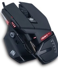 Mad Catz The Authentic R.A.T. 4+ Optical Gaming Mouse - PixArt PMW3330 - Cable - Black - 1 Pack - USB 2.0 - 7200 dpi - 9 Button(s)