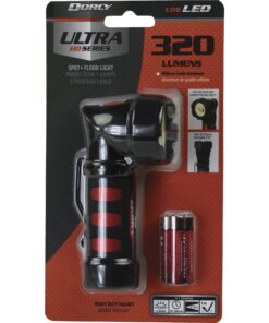 Dorcy Ultra HD Series COB Swivel Flashlight - AAA - Metal - Black, Red