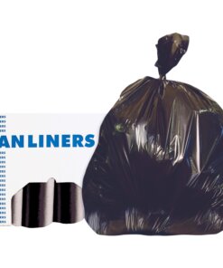 Heritage Accufit RePrime Can Liners - 55 gal Capacity - 40" Width x 53" Length - 1.30 mil (33 Micron) Thickness - Low Density - Black - Linear Low-Density Polyethylene (LLDPE) - 3/Carton - 50 Per Box - Garbage