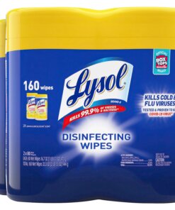 Lysol Disinfecting Wipes - Wipe - Lemon Lime Scent - 80 / Canister - 6 / Carton - White