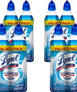 Lysol Hydrogen Peroxide Toilet Cleaner - 24 fl oz (0.8 quart) - Ocean Fresh Scent - 8 / Carton - Blue