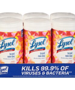 Lysol Brand New Day Disinfecting Wipes - Wipe - Mango Scent - 80 / Canister - 6 / Carton - White