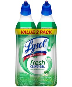 Lysol Clean/Fresh Toilet Cleaner - Ready-To-Use Gel - 24 fl oz (0.8 quart) - Country Scent - 2 / Pack - Blue, White