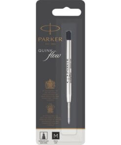Parker Quinkflow Black Ink Ballpen Refill - Medium Point - Black Ink - Smooth Writing, Quick-drying Ink - 1 Each