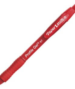 Paper Mate Profile Gel 0.7mm Retractable Pen - 0.7 mm Pen Point Size - Retractable - Red - 1 Dozen