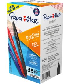 Paper Mate Profile Gel 0.7mm Retractable Pen - 0.7 mm Pen Point Size - RetractableGel-based Ink - 36 / Box