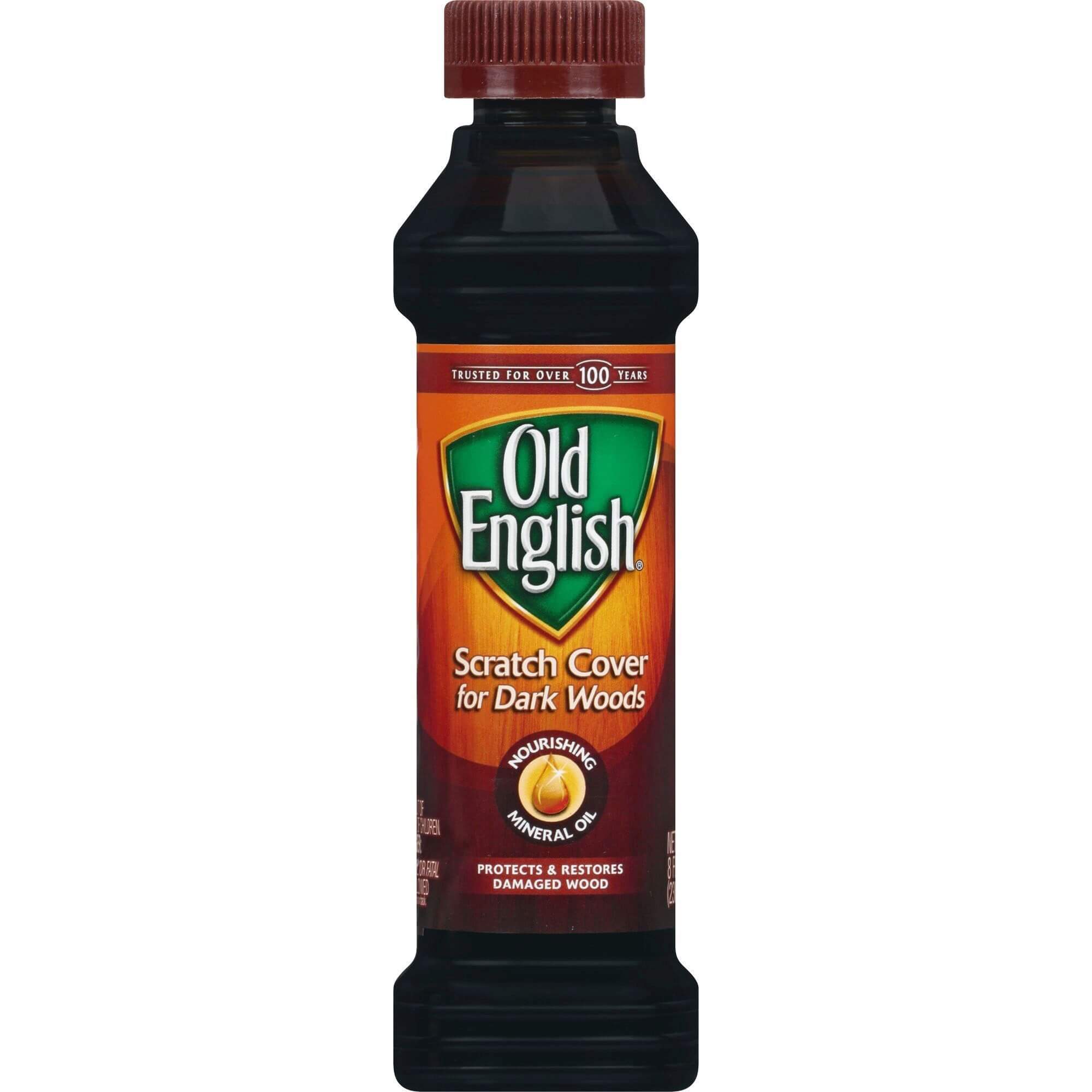 Old English Scratch Cover Polish - Liquid - 8 fl oz (0.3 quart) - 6 / Carton - Dark Brown