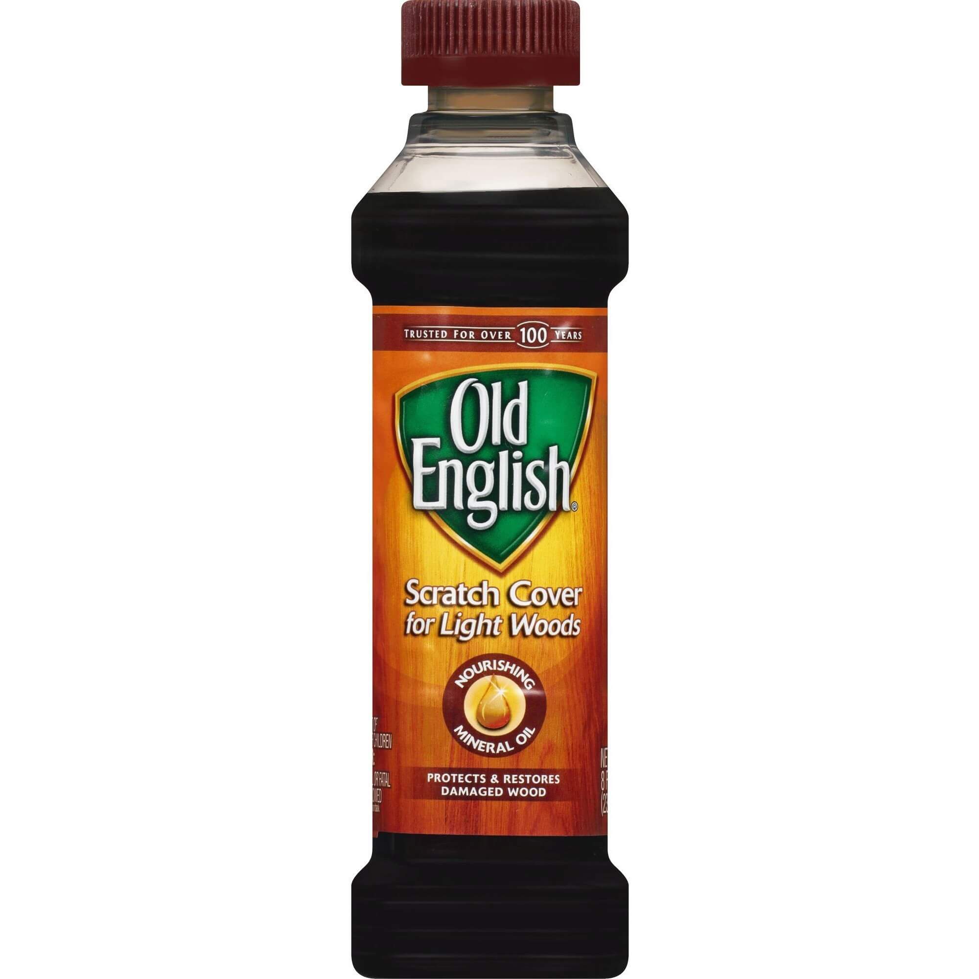 Old English Scratch Cover Polish - Liquid - 8 fl oz (0.3 quart) - 6 / Carton - Brown