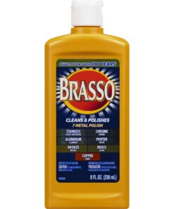 Brasso Metal Polish - Liquid - 8 fl oz (0.3 quart) - Bottle - 1 Each - Tan