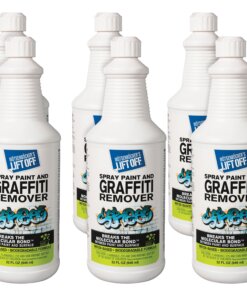 M?tsenb?cker's Lift Off Spray Paint/Graffiti Remover - Liquid - 32 fl oz (1 quart) - 6 / Carton - White